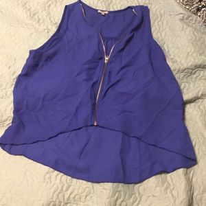 Zip front top